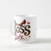 Tasse de Noël Boss Lady – Édition Holiday Heels (Devant gauche)