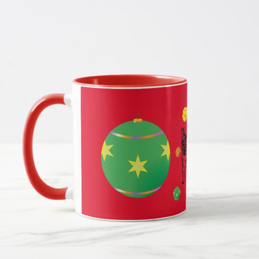 Tasse de Noël Bouledogue français (Gauche)