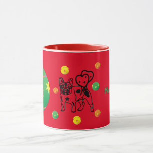 Tasse de Noël Bouledogue français