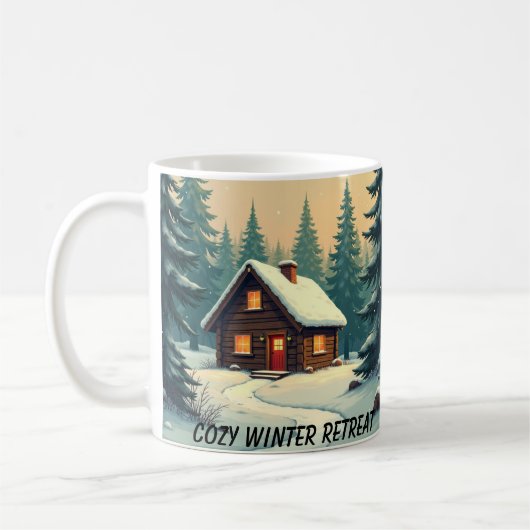 Tasse de Noël Cabane Rustique (Gauche)