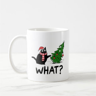 Tasse de Noël Chat Drôle – Chat a Renversé l'Arbre