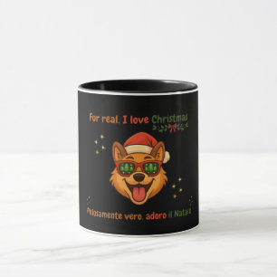Tasse de Noël Chien Drôle – Cadeau Bilingue