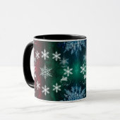 Tasse de Noël Combo Silhouettes de Flocon de Neige (Devant gauche)