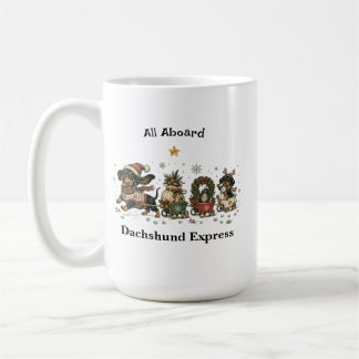 Tasse de Noël Dachshund Express