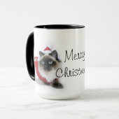 Tasse de Noël de chat de Ragdoll (Devant gauche)