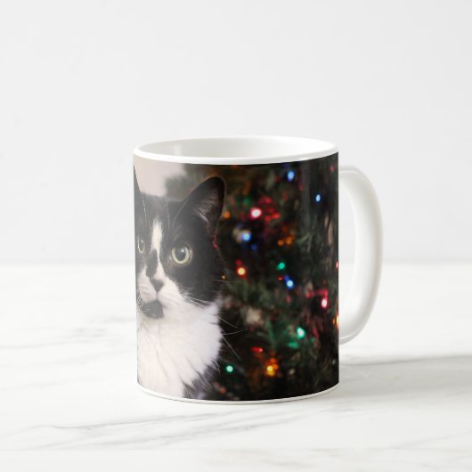 Tasse de Noël de chat de smoking (Devant droit)