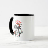 Tasse de Noël de chien drôle, café de chiot de vac (Devant gauche)