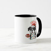 Tasse de Noël de chien drôle, café de chiot de vac (Devant droit)