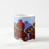 tasse de Noël de famille de 4 ours (Centre)