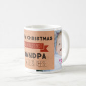 Tasse de Noël de grand-papa de photo de papier (Devant droit)