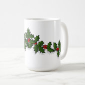 Tasse de Noël de houx et de gui (Devant droit)