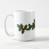 Tasse de Noël de houx et de gui (Gauche)