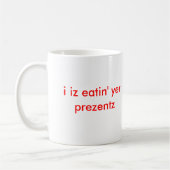 Tasse de Noël de lolcat de Mooki (Gauche)