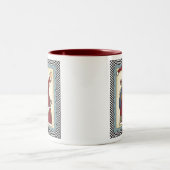 Tasse de Noël de pays de Père Noël de patchwork (Centre)