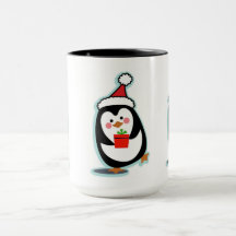 Tasse de Noël de pingouin - pingouins