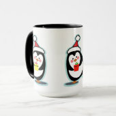 Tasse de Noël de pingouin - pingouins (Devant gauche)