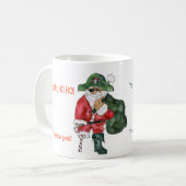Tasse de Noël de pirate de Père Noël (Devant gauche)