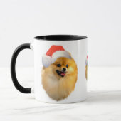 Tasse de Noël de Pomeranian (Gauche)