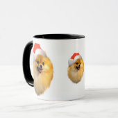 Tasse de Noël de Pomeranian (Devant gauche)