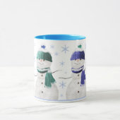 Tasse de Noël de quatre bonhommes de neige (Centre)
