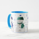 Tasse de Noël de quatre bonhommes de neige (Devant gauche)