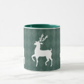 Tasse de Noël de renne de vert forêt (Centre)