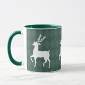 Tasse de Noël de renne de vert forêt (Gauche)