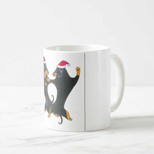 Tasse de Noël de teckel (Devant droit)