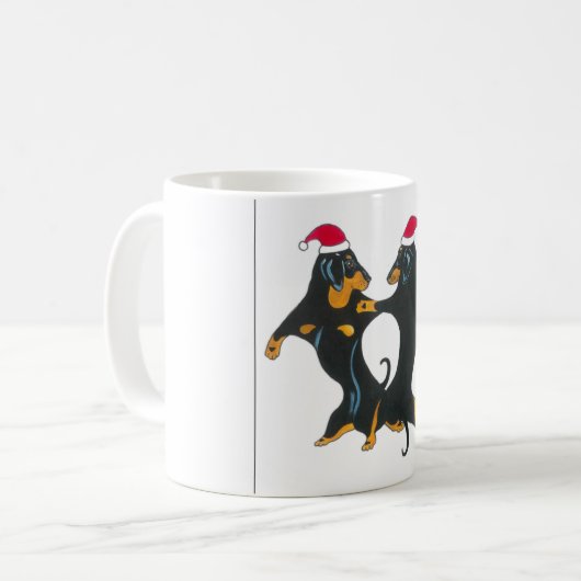 Tasse de Noël de teckel (Devant gauche)
