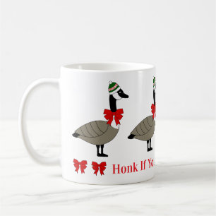 Tasse de Noël d'oies canadiennes