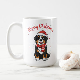 Tasse de Noël doodle du chien de montagne bernois