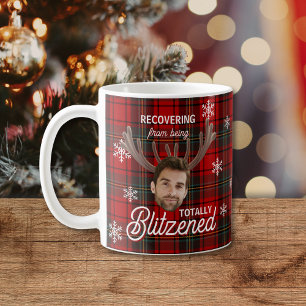 Tasse de Noël drôle et personnalisée avec visage e