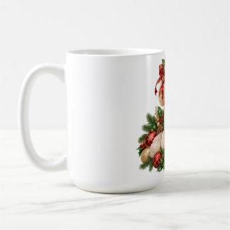 Tasse de Noël élégante Caniche Blanc