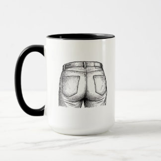 Tasse de Noël éléphant blanc drôle "Bottoms Up"