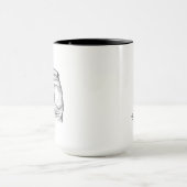 Tasse de Noël éléphant blanc drôle "Bottoms Up" (Centre)