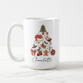 Tasse de Noël en forme d'arbre, tasse de Noël pers (Gauche)