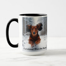 Tasse de Noël en forme de mug pour café avec Dachs