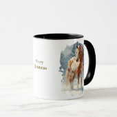 Tasse de Noël équestre pour café (Devant droit)