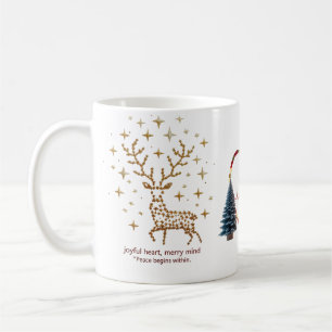 Tasse de Noël Joyeux Cœur et Esprit Joyeux Minim