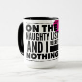Tasse de Noël Liste des Vilains (Devant gauche)