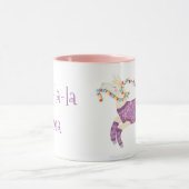 Tasse de Noël mignonne Fa-la-la-la-lama (Centre)