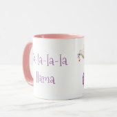 Tasse de Noël mignonne Fa-la-la-la-lama (Devant gauche)