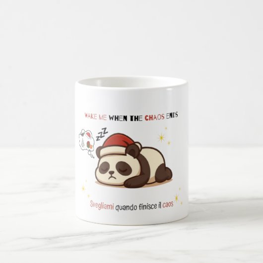 Tasse de Noël Panda Grincheux (Centre)