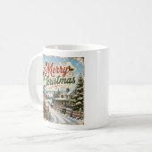 tasse de noël paysage vintage (Devant gauche)