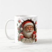 Tasse de Noël percée du Père Noël (Gauche)