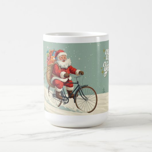 Tasse de Noël Père Noël à Bicyclette (Centre)