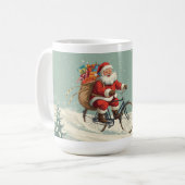 Tasse de Noël Père Noël à Bicyclette (Devant gauche)