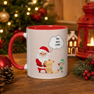 Tasse de Noël personnalisée Liste de souhaits de P