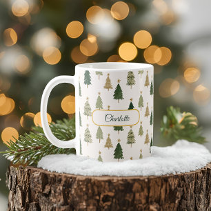 Tasse de Noël personnalisée minimaliste moderne