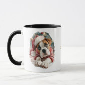 Tasse de Noël pour amateurs de chiens/ Boxer (Gauche)